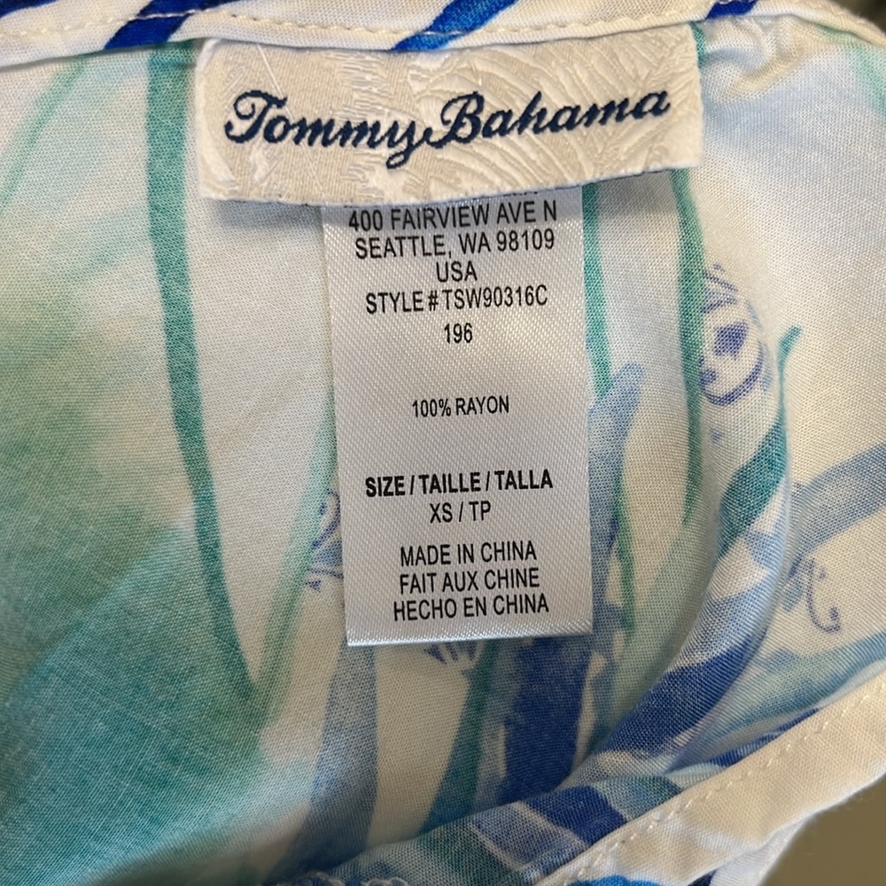 Tommy Bahama Palm Party Scarf Handkerchief Dress or Beach Pool Swim Cover Up XS - Picture 6 of 11